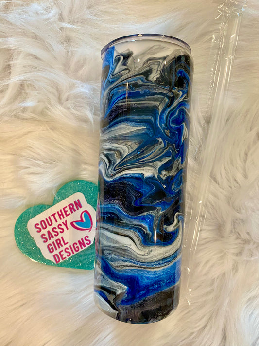 Blue Black swirl #55